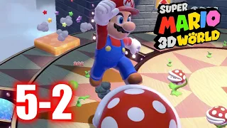 Super Mario 3D World - 5-2 Tricky Trapeze Theater - All Stars & Stamp 100% Gameplay Walkthrough