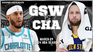 Golden State Warriors vs Charlotte Hornets Full Game Highlights | Mar 29 | 2024 NBA Season