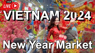 New Year 2024 Vietnam 🇻🇳 Lunar New Year decoration 2024 Market in Ho Chi Minh City