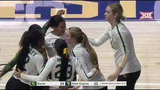 No. 11 Baylor vs West Virginia Women's Volleyball Highlights