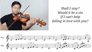 [+Free Sheet] Can't Help Falling In Love With You [Violin Cover with Sheet Music]