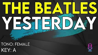 The Beatles - Yesterday - Karaoke Instrumental - Female