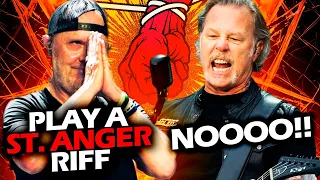 JAMES HETFIELD REACTION WHEN LARS ULRICH ASKS HIM TO PLAY A RIFF HE DOESN'T LIKE #METALLICA