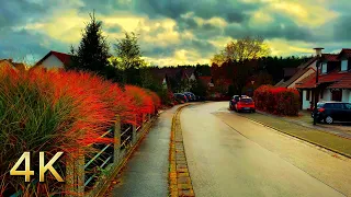 Hilpoltstein, Germany: New Residential Area and Railway District Walk in Autumn | City Tour 4K