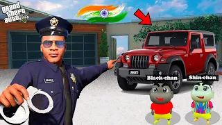 Franklin JOIN The POLICE and ARREST Shinchan and BlackChan In GTA 5 | SHINCHAN and BlackChan