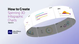 How to Create Spinning 3D Infographic Charts. Part 3/3. After Effects Tutorial.