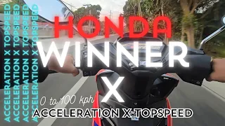 Honda Winner X TOPSPEED & Acceleration (0 to 100kph) 🔥