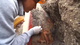 Ancient 'Sensual' Painting Uncovered by Workers in Pompeii
