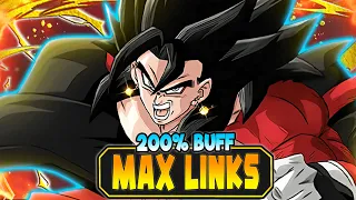 THE MOST RECENT VEGITO??? 200% RAINBOWED LEVEL 10 LINKS SS4 VEGITO SHOWCASE! (Dbz Dokkan Battle)