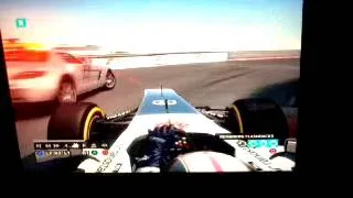 F1 2013 safety car close call
