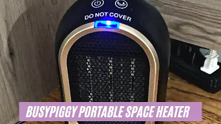 BUSYPIGGY Portable Electric Space Heater Review & How To Use | Ceramic Personal Foot Heater