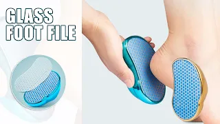 How to use a foot scrubber？HAPPYTRY glass foot file callus remover for feet is easy to use