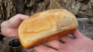 Bread and coffee in Stanley French Press