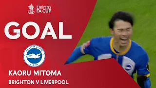 GOAL | Kaoru Mitoma | Brighton 2-1 Liverpool | Fourth Round | Emirates FA Cup 2022-23