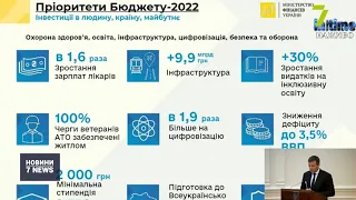 Кабмін прийняв проєкт бюджету на 2022 рік