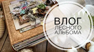 Влог одного альбома / Vlog about creating forest album / scrapbooking