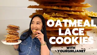 How to Make Oatmeal Lace Cookies | Simple and Easy 8 Ingredient Recipe | yourgirljanet