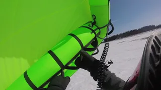 Wing en ski à St-Michel, sur la rive sud de Québec