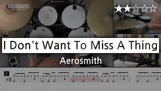 [Lv.04]  I Don't Want To Miss A Thing - Aerosmith  (★★☆☆☆) | Drum Cover, Score, Sheet