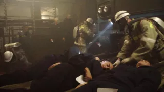 Эвакуация пассажиров поезда Новосибирского метро. Ночные учения МЧС в Новосибирске