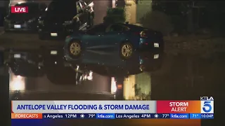 Antelope Valley residents battle flood, damage from Hilary