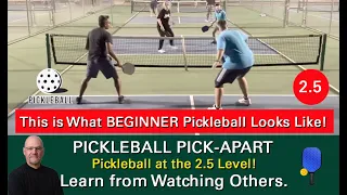 Pickleball!  What Beginner Pickleball Looks Like!  Learn from Watching Others!
