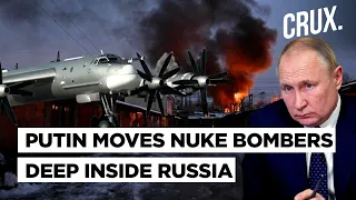 Russia Moves "Bear" Nuke Bombers 6000 Km Away from Ukraine | Putin Rattled By Drone Attack On Base?