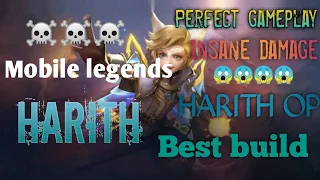 Harith perfect gameplay | insane damage build | harith op mage | mobile legends | MLBB |#djiscrazy