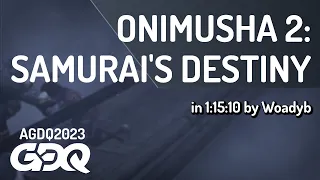 Onimusha 2: Samurai's Destiny by Woadyb in 1:15:10 - Awesome Games Done Quick 2023