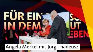 Angela Merkel im Gespräch mit Jörg Thadeusz