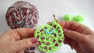 Супер быстрый коврик крючком из остатков пряжи / Мастер класс / HOW TO CROCHET BEAUTIFUL CARPET