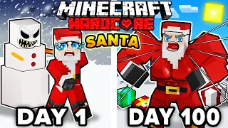 I Survived 1000 DAYS as SANTA in HARDCORE Minecraft! - Christmas Adventures Compilation
