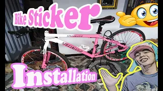 Bike Sticker Installation | Specialized Frame Sticker | Easton Wheel Set Sticker