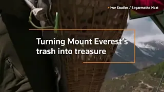 Turning Mount Everest's trash into art