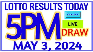 Lotto Results Today 5pm DRAW May 3, 2024 swertres results