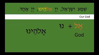 Hebrew for Prayer, 1 - Prayer:  Sh'ma, שְׁמַע