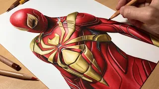 Drawing Iron Spider Armor • Time Lapse