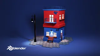 Animated Low Poly House Scene in Blender (Quick Tutorial)