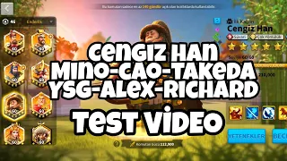 CENGİZ HAN / CAO-MİNO-TAKEDA-YSG-ALEX / RİSE OF KİNGDOMS TEST