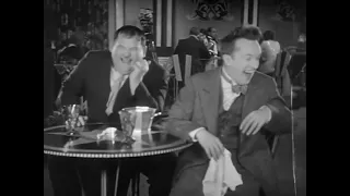 Laurel and Hardy laughter scene from Blotto 1930