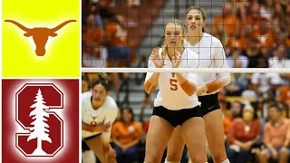 #1 Texas vs #2 Stanford Highlights | NCAA Women's Volleyball | 2023 College Volleyball