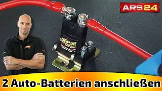 Connect two batteries in the car with isolating relay | Tutorial | ARS24