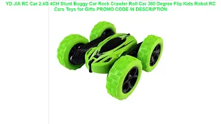 Promocje YD JIA RC Car 2.4G 4CH Stunt Buggy Car Rock Crawler Roll Car 360 Degree Flip Kids Robot R