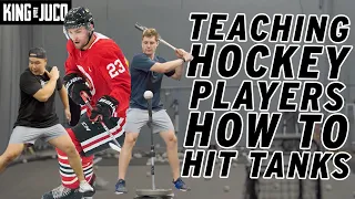 TEACHING HOCKEY PLAYERS HOW TO HIT TANKS | KING OF JUCO