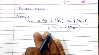 secant method || How to solve secant method || Secant method question in hindi || B.sc Math & SNME.