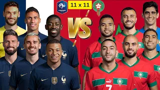 2023 FRANCE 🆚 2023 MOROCCO 🔥 (11🆚11) MBAPPE - GRIEZMANN - GIROUD | ZIYECH - HAKIMI - BOUNOU 🔥