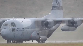 Royal Netherlands Air Force Lockheed C-130H Hercules G-781 washed by rain