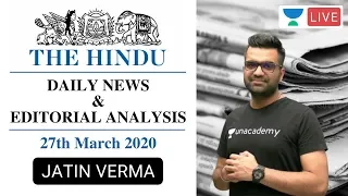 The Daily Hindu News and Editorial Analysis | 27th March 2020| UPSC CSE 2020 | Jatin Verma