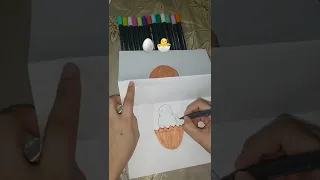 🥚+🐣 Emoji Mix Drawing/Satisfying CreativeArt#shorts#creativeart #satisfyingart #drawing#painting