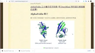 AlphaFold 2 三分鐘手把手教學 (用 DeepMind 預測蛋白質摺疊的結構)